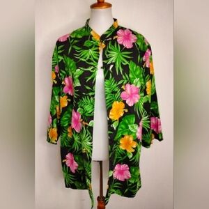 LARGE TROPICAL LINEN JACKET